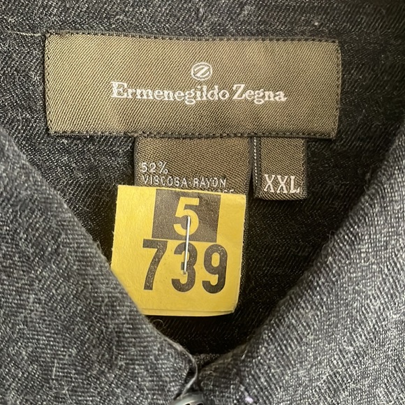 Zegna XXL Grey Long Sleeve Shirt - Picture 4 of 6